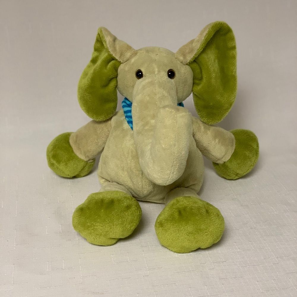 Green Elephant Stuffed Soft Plush Animal Lovey Baby Toy Old Navy